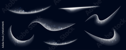 Vector ice smoke fog blow isolated motion transparent design glistering splash frost light blizzard snow wind cold effect