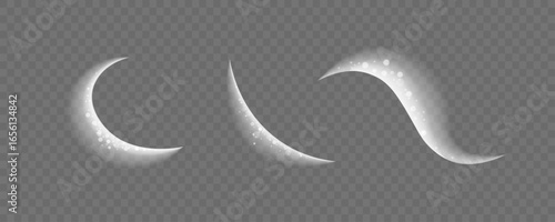 Blow isolated smoke fog ice motion transparent design glistering splash frost light blizzard snow wind cold effect vector