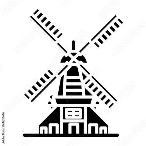 Kinderdijk Windmills Icon