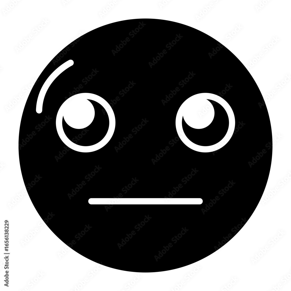 Fototapeta premium Face with Rolling Eyes Icon