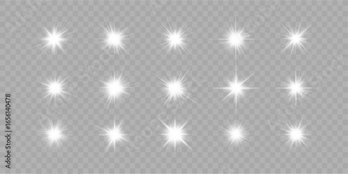 Glow light white star burst flare bright transparent effect ray radiance shine shiny sparkle illumination overlay vector