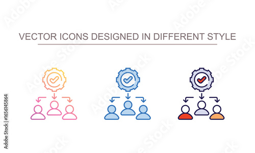 Delegate icon design with white background stock illustration