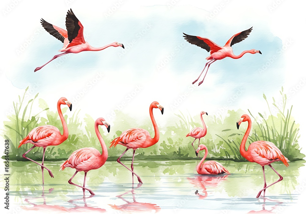 Fototapeta premium Pink Symphony in Flight