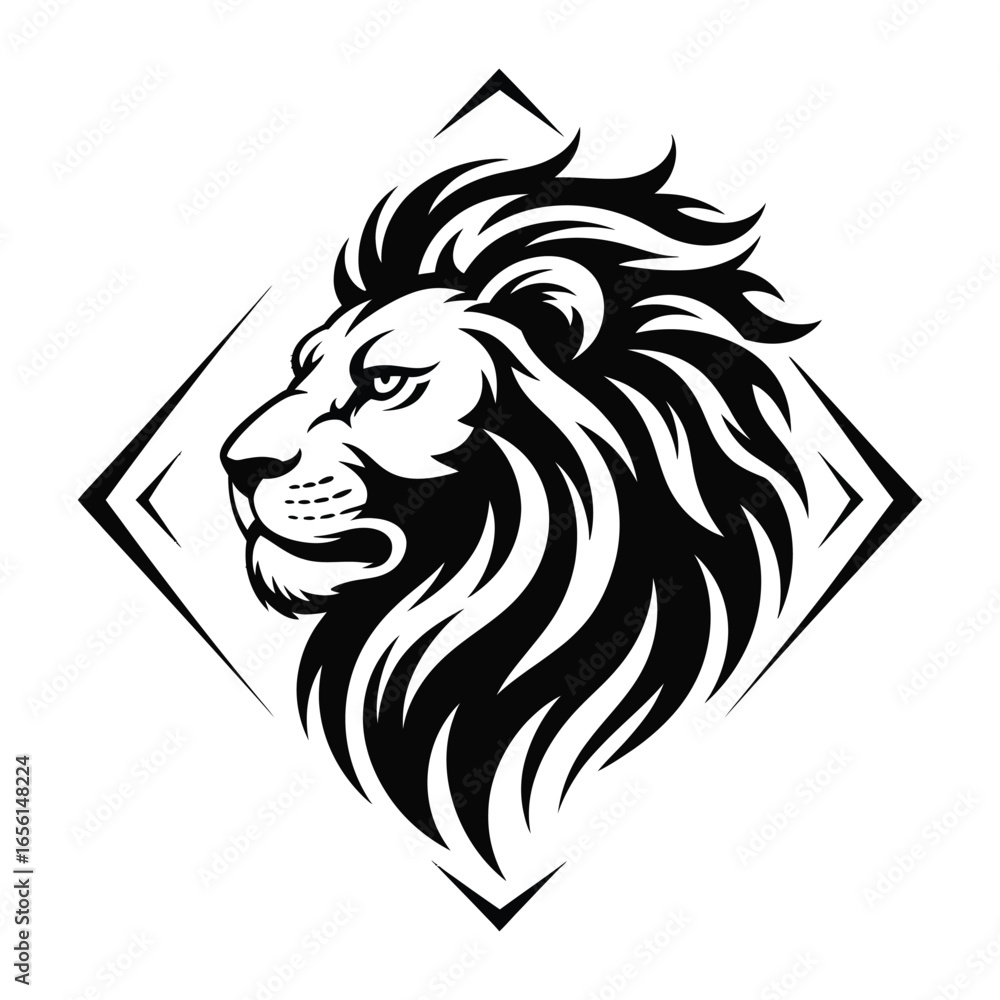 Obraz premium Bold Symmetrical Tribal Tattoo Design.