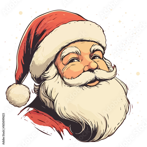 santa claus, christmas, festival, vector, transparent background, santa, xmas, beard, hat, winter, happy, celebration, season, december, father christmas, gift, merry