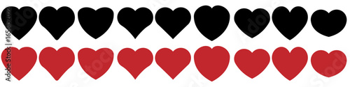 Heart hand drawn icon vector set. love illustration sign collection. romance symbol. Romantic web icons.
