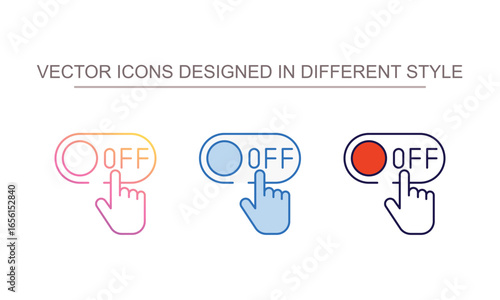 Off icon design with white background stock illustration