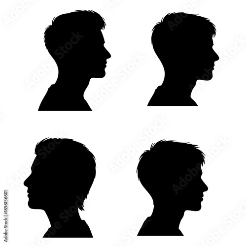 silhouette of a man and man set