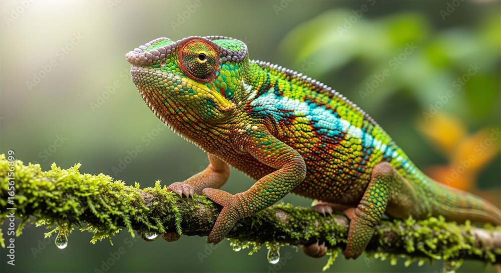 Color-Changing Chameleon on Branch Color-Changing Chameleon on Branch