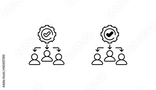 Delegate icon design with white background stock illustration
