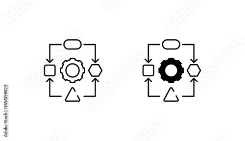 Dependencies icon design with white background stock illustration