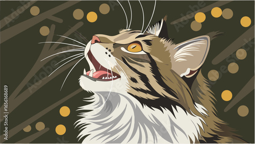 vector illustration of a cat