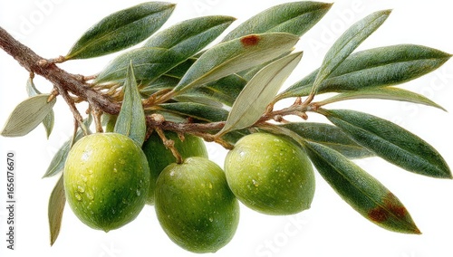 Wallpaper Mural Close-up of olive branch with fruits and leaves Torontodigital.ca