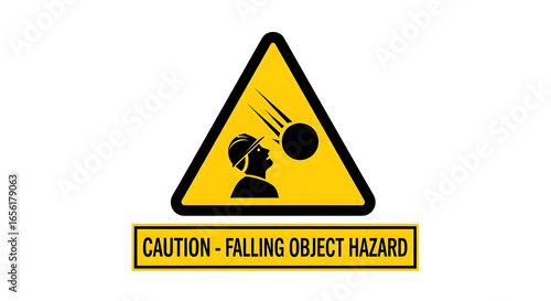 Caution Falling Object Hazard Warning Sign - Safety and Industrial Signage