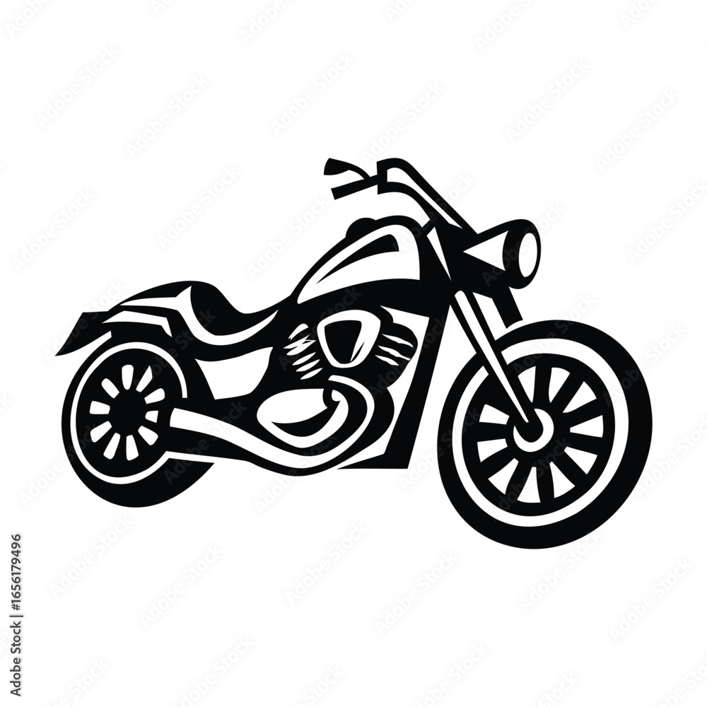 Obraz premium Motorcycle, Vector illustration of colorful scooters on a white background