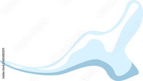 Light blue wave flowing gracefully across a white background, evoking a sense of fluidity and motion, ideal for enhancing various design projects with its elegant simplicity