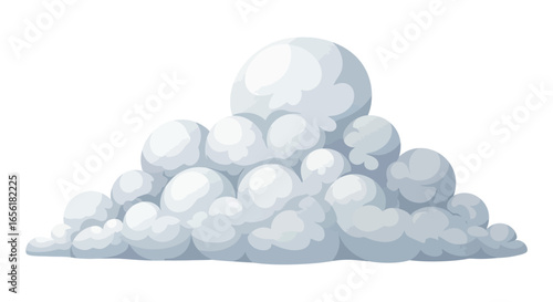 Cartoon Cloud Illustration A Fluffy Cumulus Cloud for Weather Forecasts and Designs