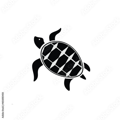 illustration of an icon of a sea turtle that is extinct and deserves to be preserved