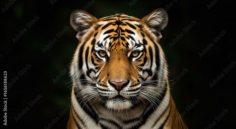 Tiger Emerging from Shadows Tiger Emerging from Shadows