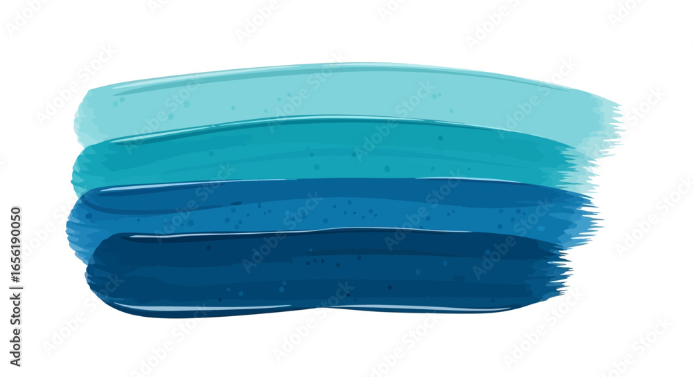 Fototapeta premium Teal, Turquoise, and Blue Paint Strokes A Vibrant Color Palette