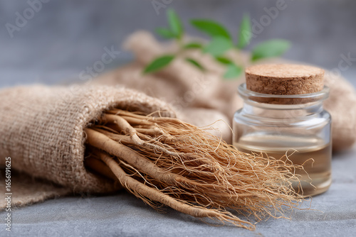 Vetiver roots dried, natural earthy perfume ingredient.
