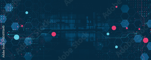 Abstract scientific circuit technology concept modern background