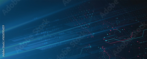 Abstract scientific circuit technology concept modern background