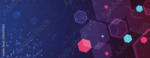 Abstract scientific circuit technology concept modern background