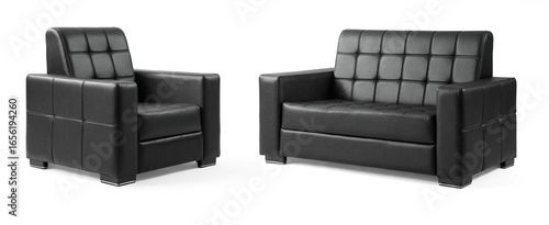 office furniture set isolated on white background 