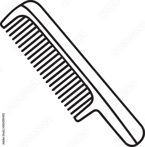 comb tower outline vector illustration line art