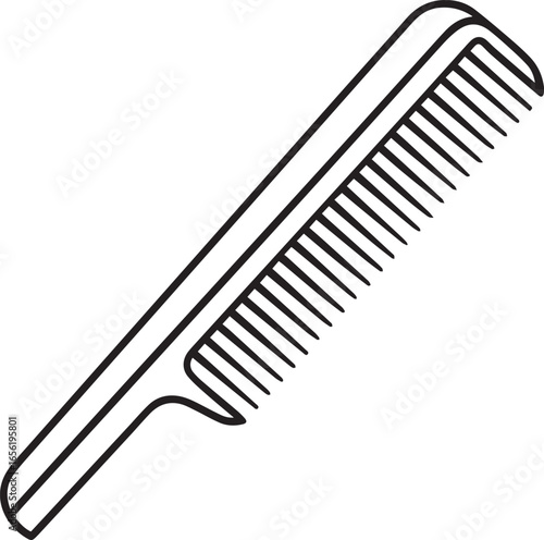 comb tower outline vector illustration line art
