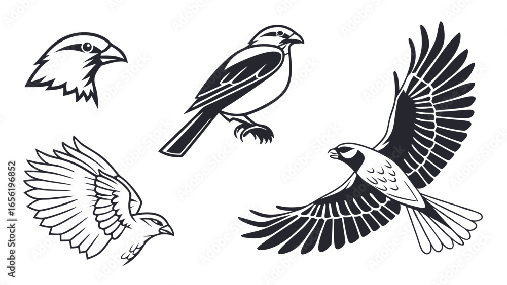 Obraz premium Minimalist Clean Vector SVG Element for Customizable Design Monochrome