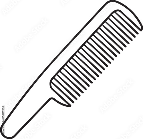 comb tower outline vector illustration line art