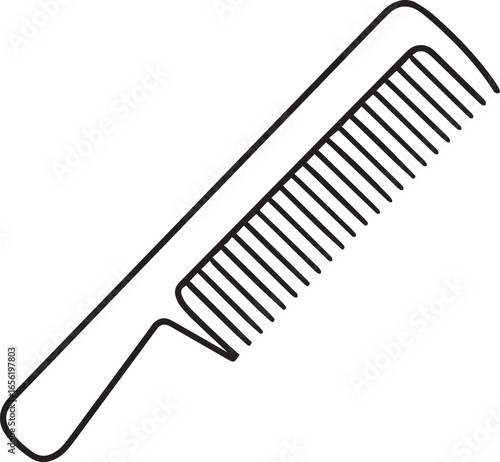 comb tower outline vector illustration line art