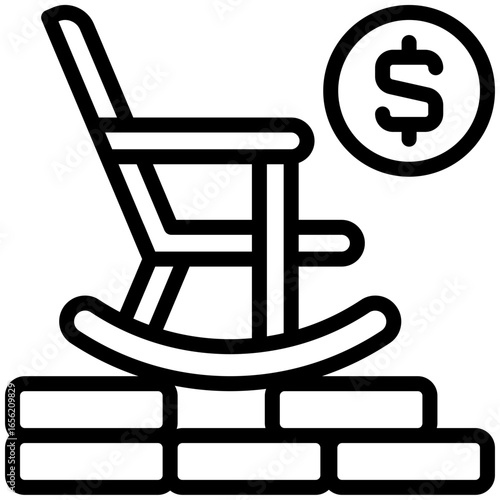 pension fund icon isolated on white background. vector illustration icon for retirement plan and other business