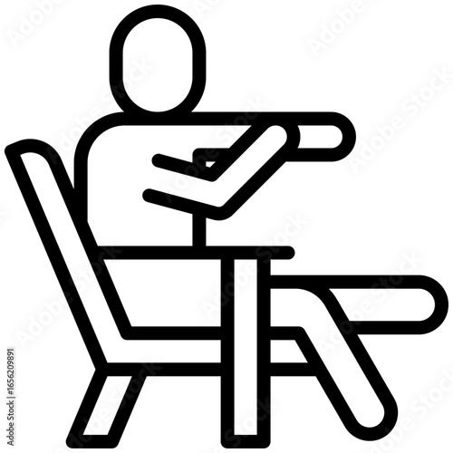 senior yoga icon isolated on white background. vector illustration icon for retirement plan and other business