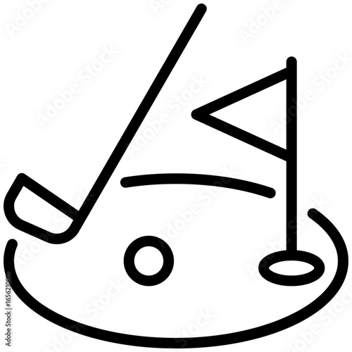 Golf icon isolated on white background. vector illustration icon for retirement plan and other business