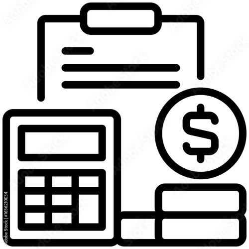 budgeting icon isolated on white background. vector illustration icon for retirement plan and other business