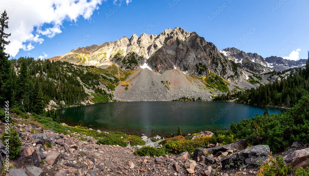 Obraz premium Mountain lake panorama (4)