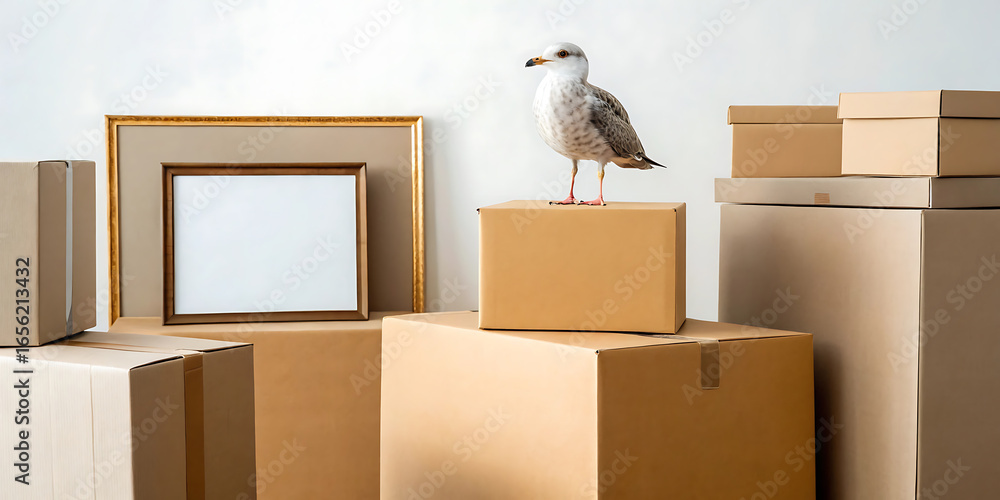 Fototapeta premium bird in box