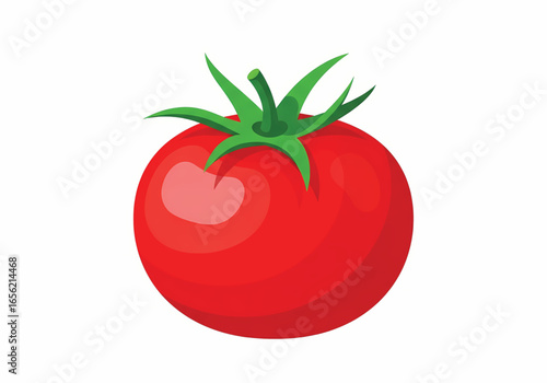 Vector illustration of fresh red tomato