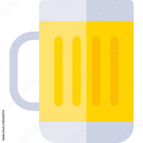 Golden Beer Glass