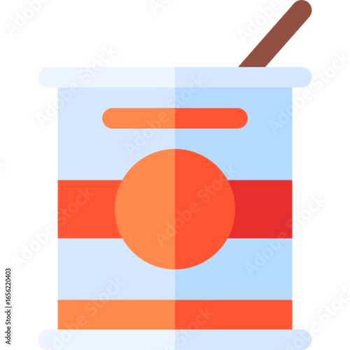 Preserved Canned Food Icon Illustration Design
