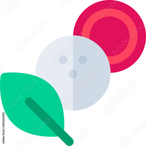 Italian Caprese Salad Icon Illustration Design