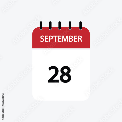 28 september calendar september calendar vector illustration