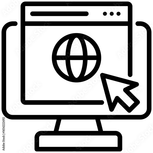 website icon isolated on white background. vector illustration icon for Digital Strategy and other business