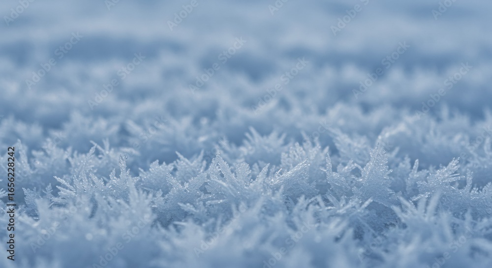 Fototapeta premium Snow Surface Texture with Crystal Patterns, Minimal Background