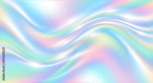 Wallpaper Mural Abstract iridescent swirls of pastel colors, flowing wave pattern, holographic texture. Torontodigital.ca