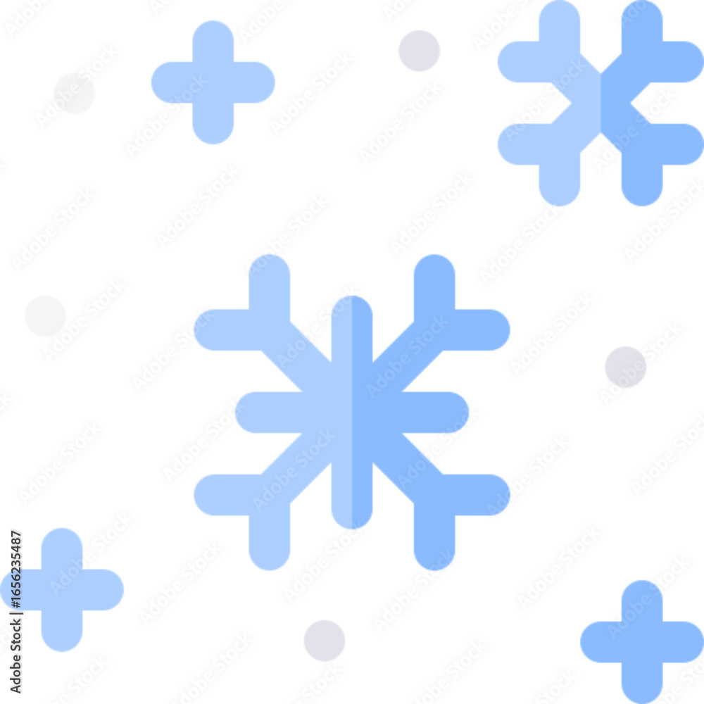Obraz premium Snowflakes Multiple Icon