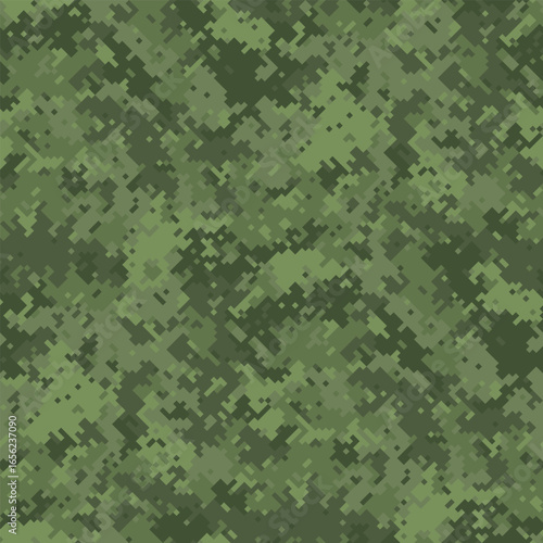 Abstract digital camouflage pattern.  Versatile, seamless texture ideal for backgrounds, apparel design, or militarythemed projects.